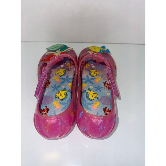 Disney Princess Little Mermaid Glitter Jelly Shoes Size 10 - Picture 3 of 5